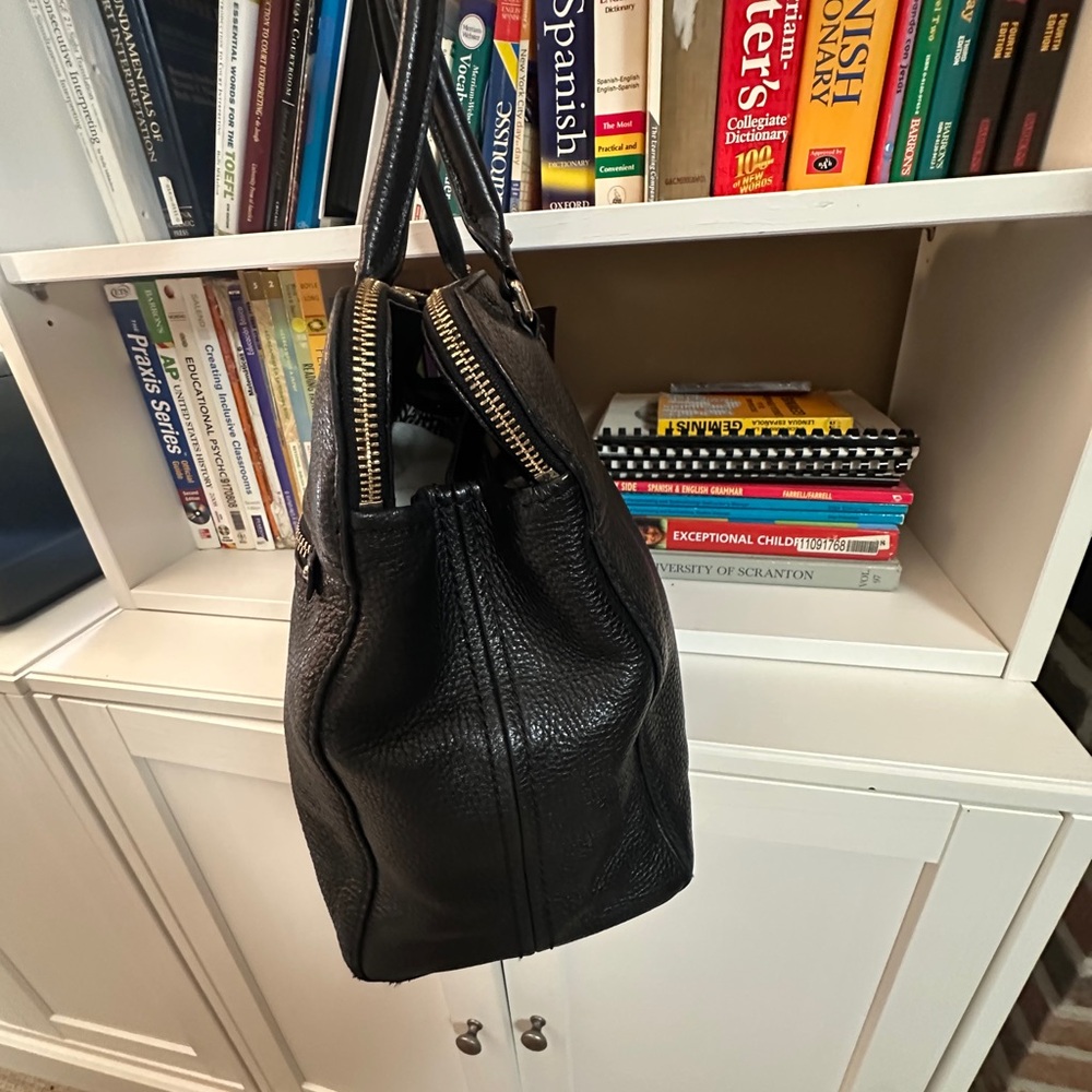 kate spade Black Pebbled Leather Laptop Tote with Front Zip Pocket - Picture 6 of 11